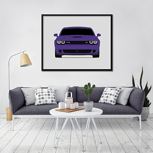 Miniatura 2 de Dodge Challenger RT Widebody (2015-2017) Inspired Poster Print Wall Art Decor Handmade (Unframed)