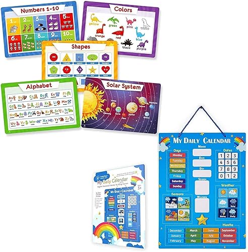 Calendario infantil y 5 manteles individuales para niños