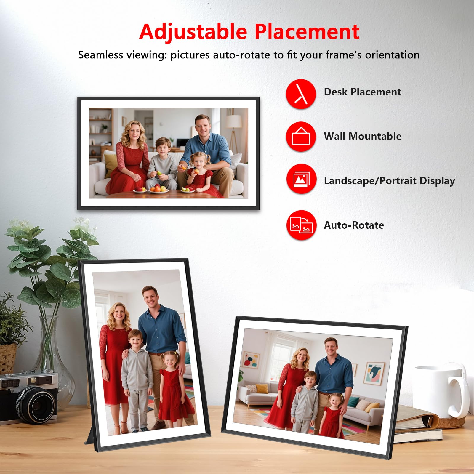 Amazon | FRAMEO 15.6インチ 32GB 大型デジタルフォトフレーム