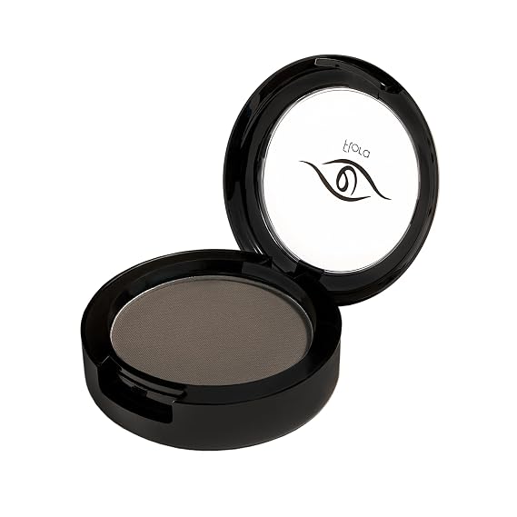 Eye Embrace Gray Eyebrow Powder, Hair Powder, Root Cover-Up Waterproof, Cruelty-Free (Flora dark brown-gray)