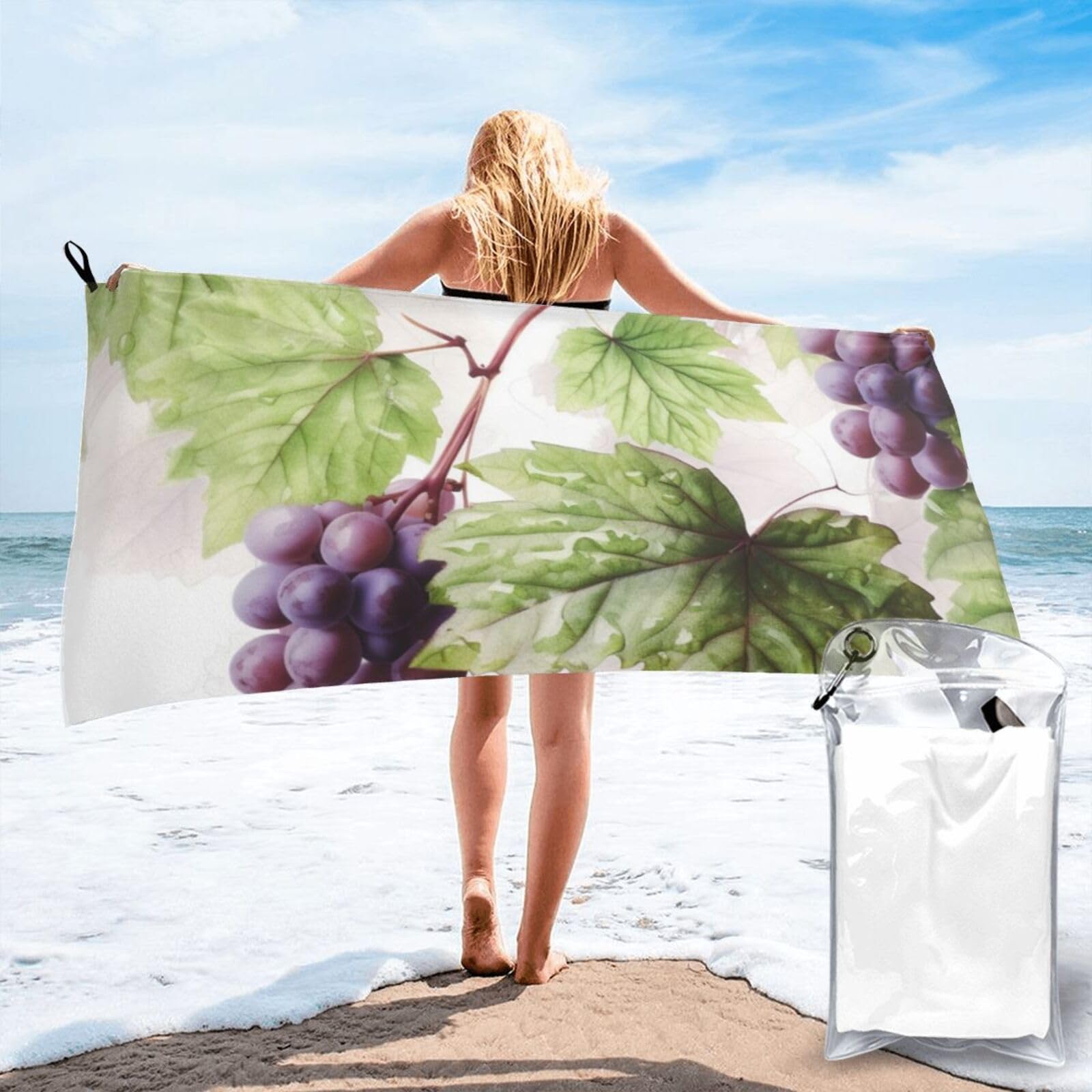 Serviette de plage en microfibre anti-sable et drap de bain compact de natation