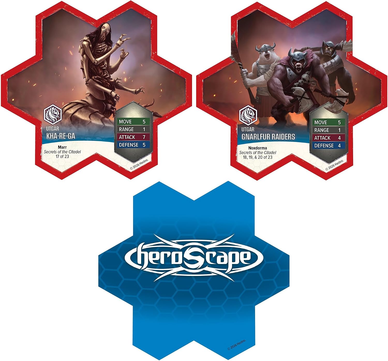 Renegade Games: Heroscape: Might of the New Alliance Army Expansion -4 Miniatures, 2 Army Cards, 2 Glyphs & Cards, Secrets of the Citadel, Battle Game