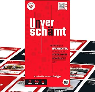 Dreister UNVERSCHÄMT Gesellschaftsspiele für Erwachsene - Designed in Deutschland - Kartenspiel mit 480 Karten - Lustige Spiele für Erwachsene - Geschenkidee für Weihnachten und Silvester