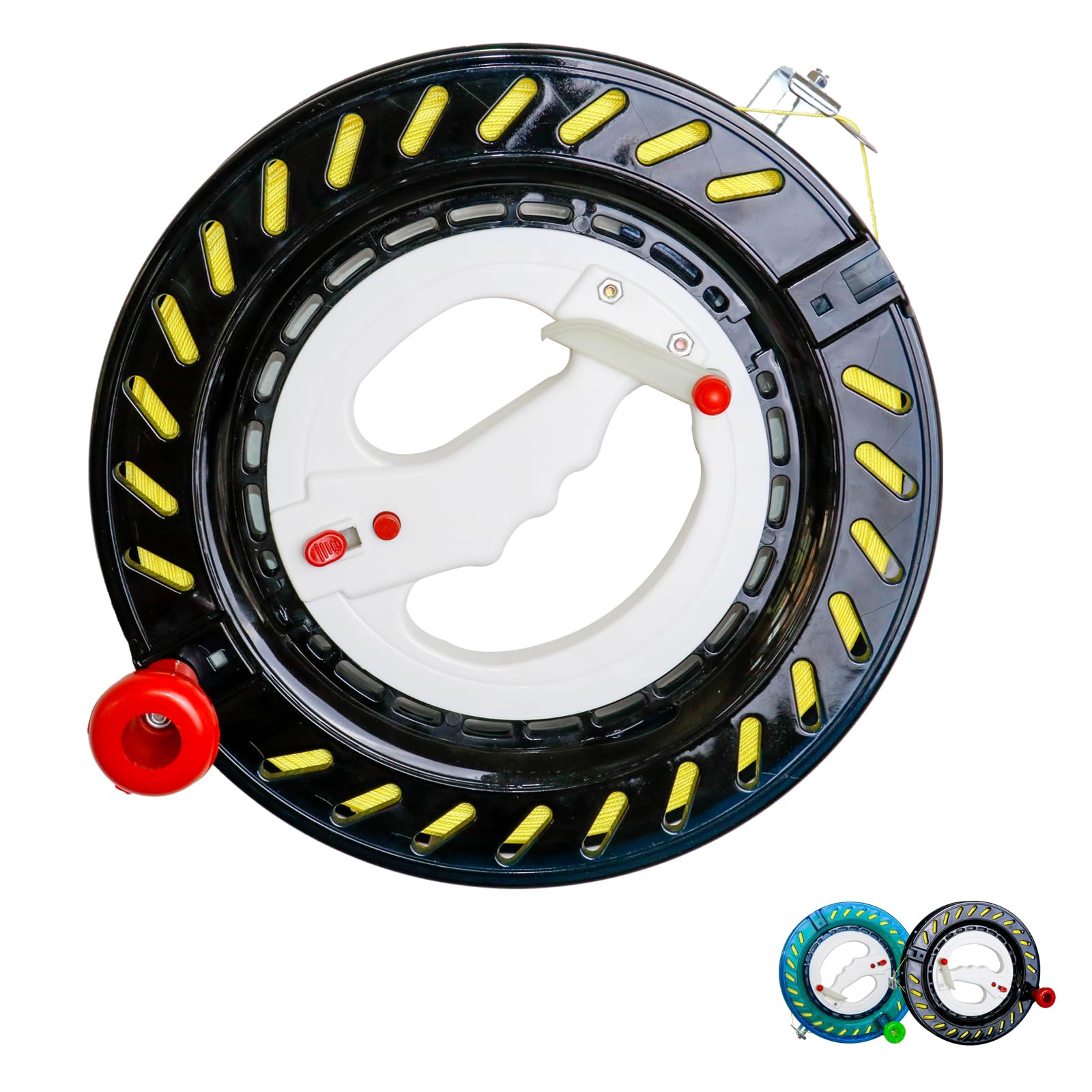 Christen sunny Kite Reel with Brake and Anti-Reverse Function,Kite Line Winder 10.3inches Dia, Come with Lock & 1700 Feet Line(Black)