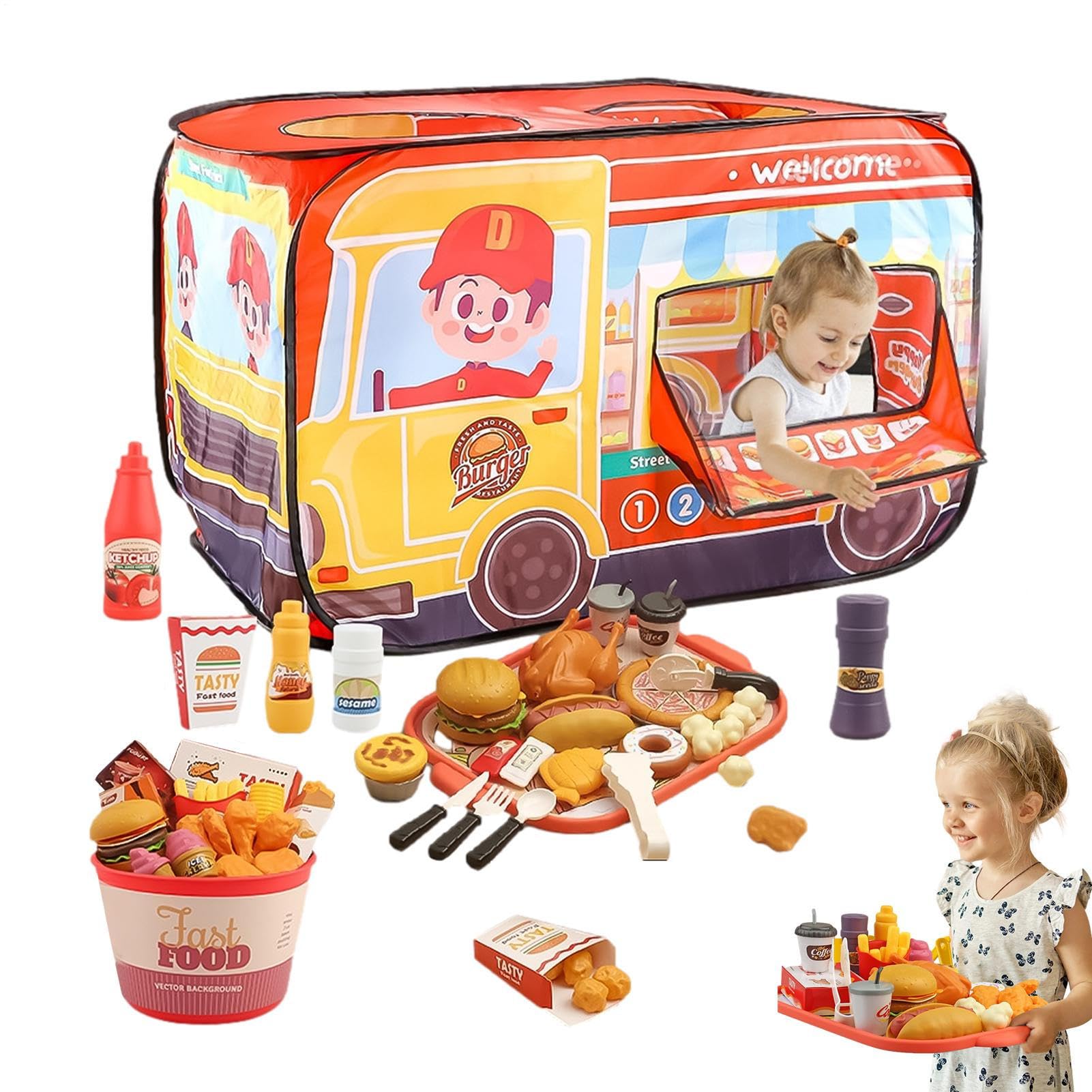 Fai finta di giocare a cibo, fast food gioca a cibo giocattoli Gioca al