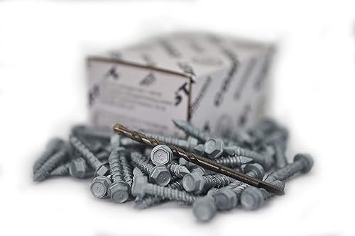 Miniatura 4 de CONFAST Tornillos de hormigón de 14" x 1-14" 410 hexagonal de acero inoxidable con broca de hormigón para anclaje a mampostería, bloque o ladrillo