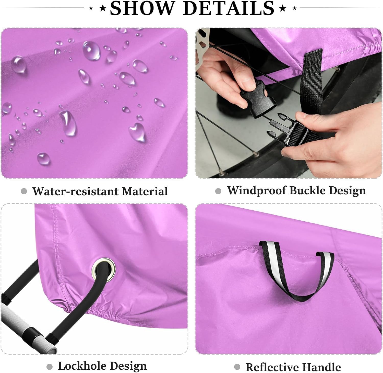 Violet Cover for Bike Uv Resistant Motorcycle Cover Bikes Accessories