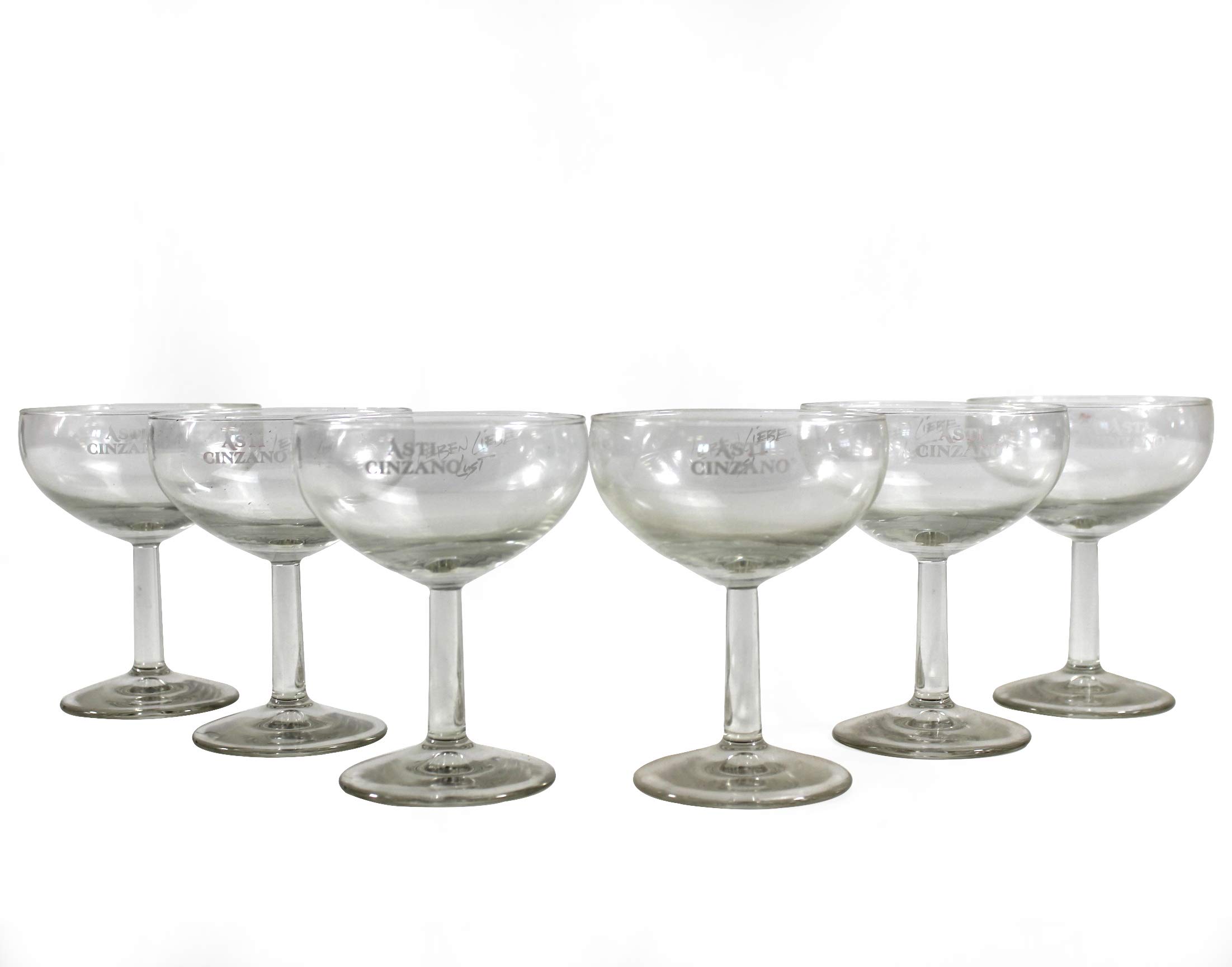 ASTI Cinzano Sekt Schale 6er Set Glas 5163 1022