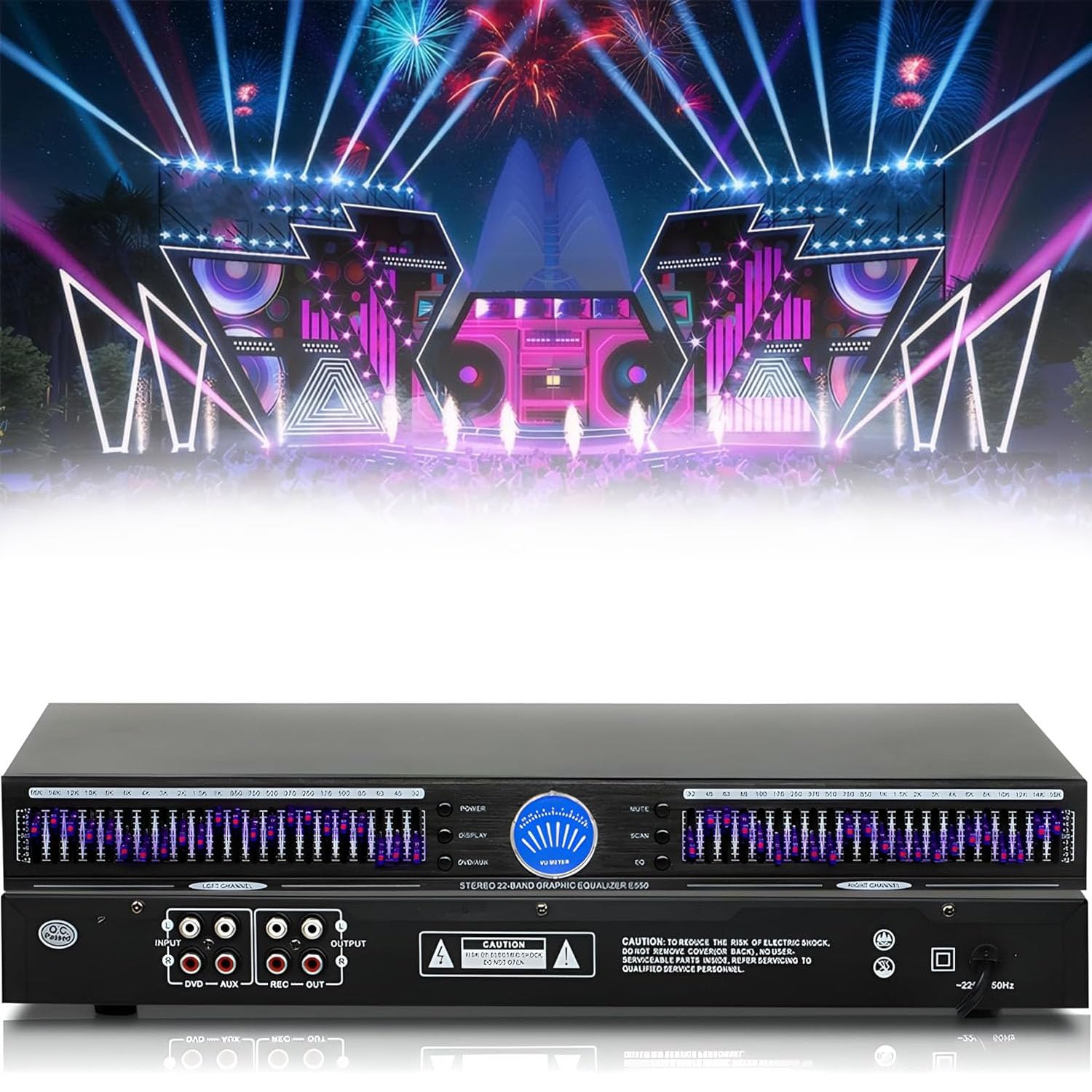 Égaliseur audio numérique 22 bandes pour un son de studio parfait