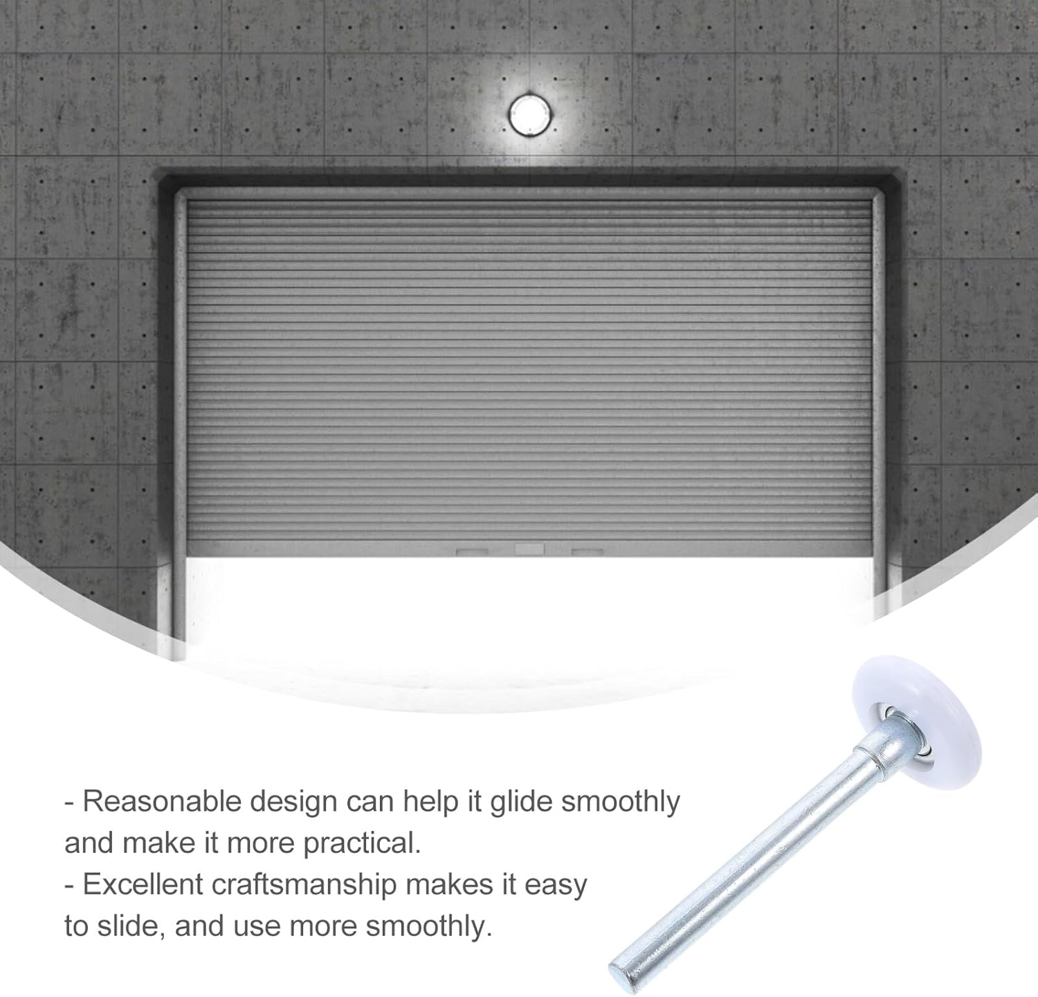 jojofuny 10Pcs Heavy Duty Nylon Garage Door Rollers with Smooth Sliding Guide Wheels Replacement Parts for Quiet Operation and Use