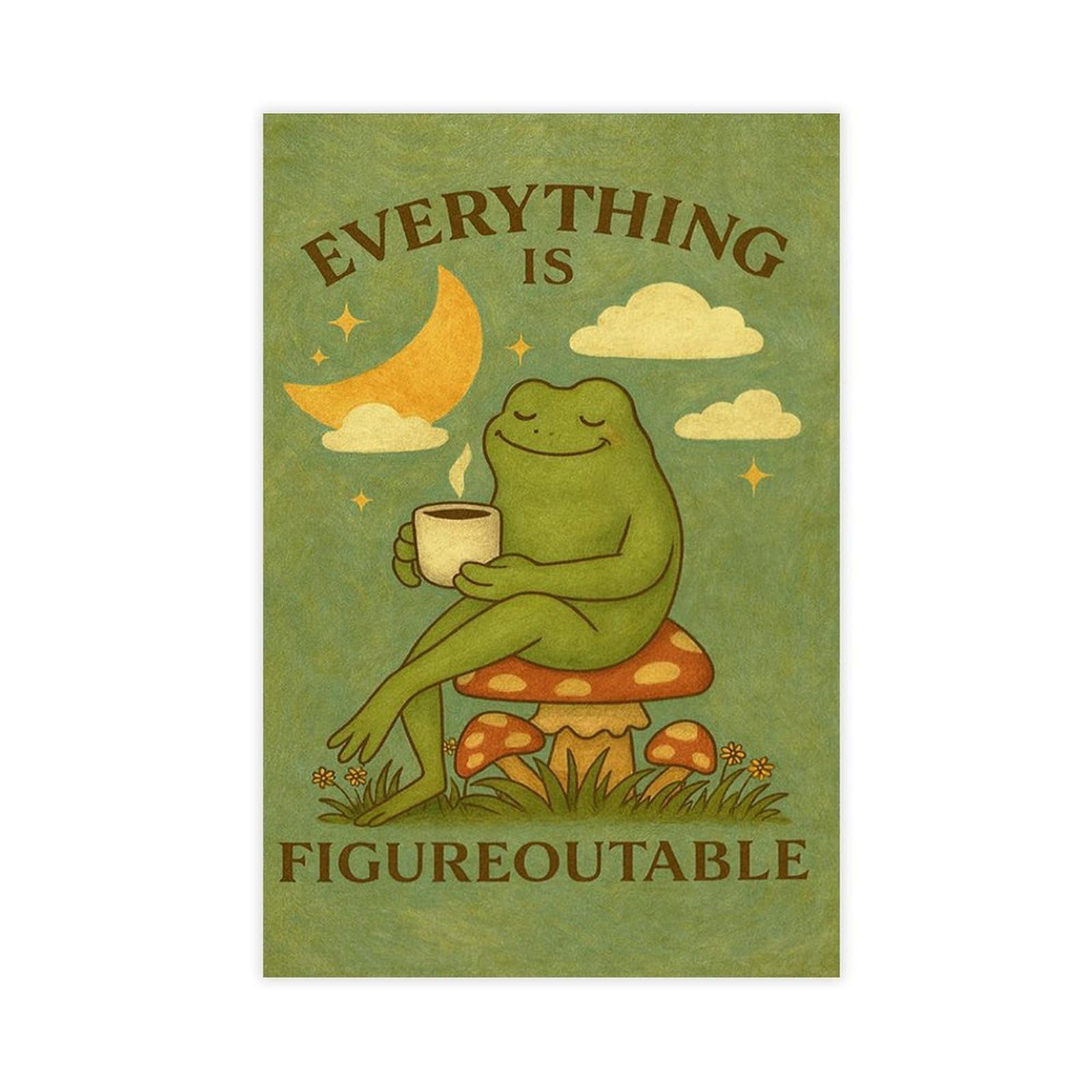 Everything Is Figureoutable Motivation Canvas Poster for Home Decor Gift