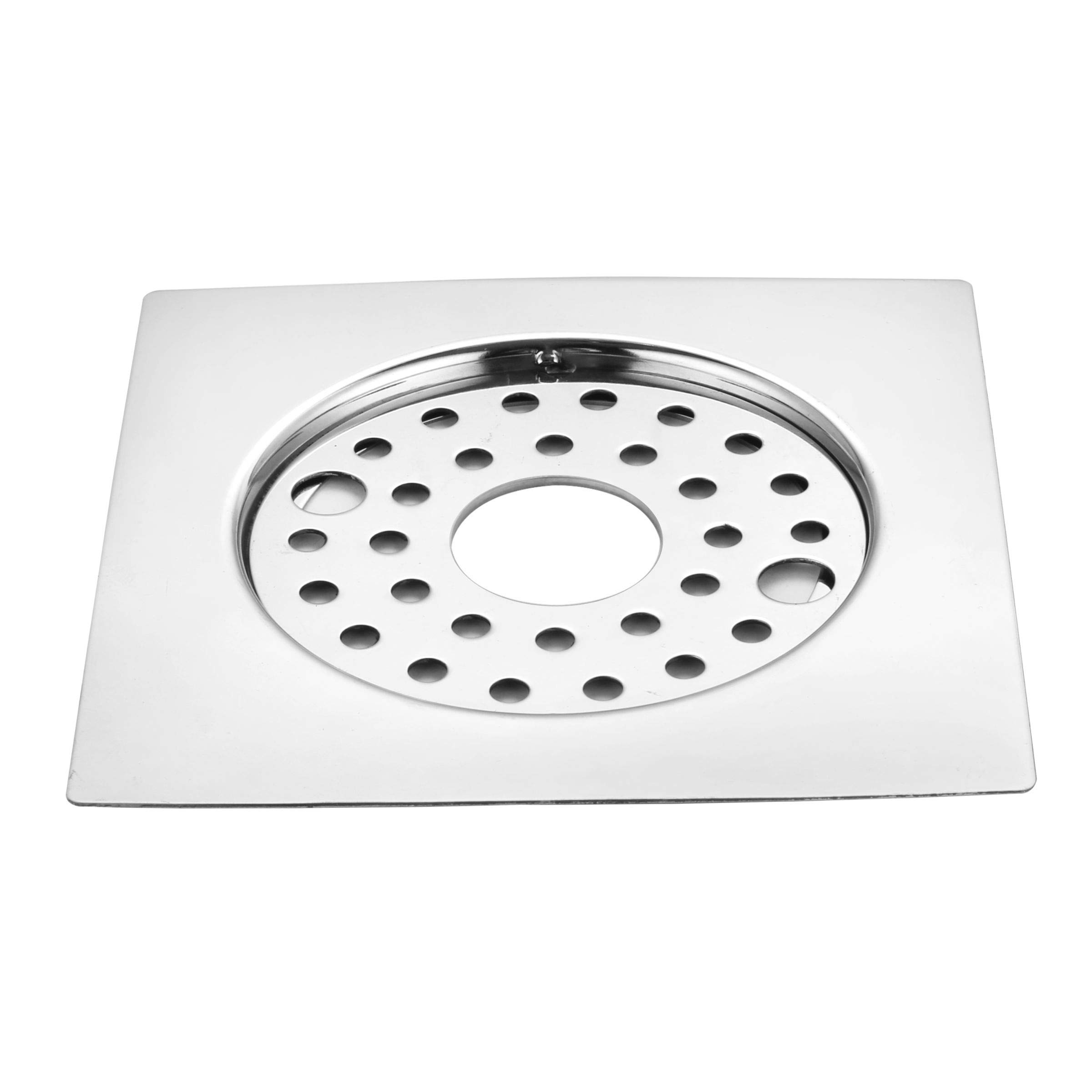 Ruhe Premium Grade Stainless Steel Plain Neon Flat Cut with Lock Floor Drainer/Jali (with Hole) (5 X 5 Inches), Silver (Model Number: 16-0509-07) (B08T7LCSH3) Amazon Price History, Amazon Price Tracker