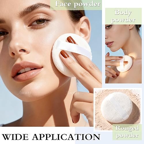 Vista 4 de AUEAR, 2 unidades de contenedor de polvo corporal vacío para después del baño, con tamiz para el hogar y viajes (amarillo, 3.43 x 2.36 pulgadas)