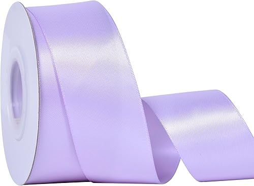 Miniatura 210 de YAMA Cinta de satén de doble cara, 7/8 pulgadas, 25 yardas para envolver regalos, color rosa