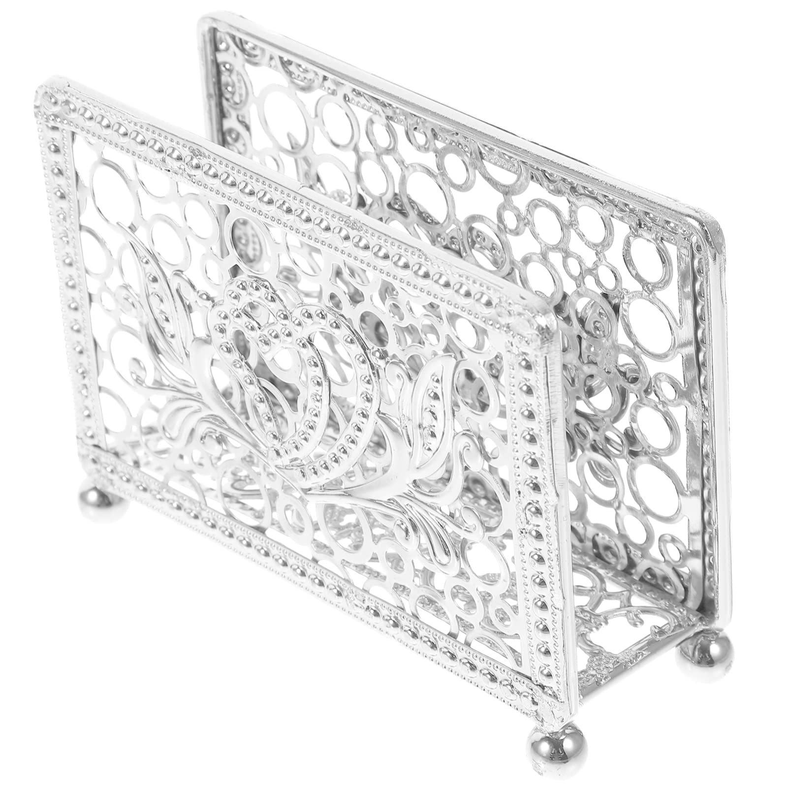 BESTonZON Tabletop Napkin Holder Restaurant Napkin Holder Dinner Napkin Holder Metal Tissue Holder Tabletop Napkin Stand Metal Stand Car Napkin Holder Metal Brackets Alloy Vertical Cocktail