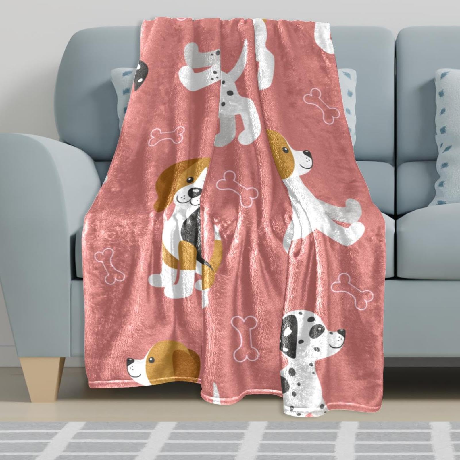 Couverture Polaire Chien Couverture Microfibre Chaude Et Douce Jeté De Canapé Couverture 150×200cm