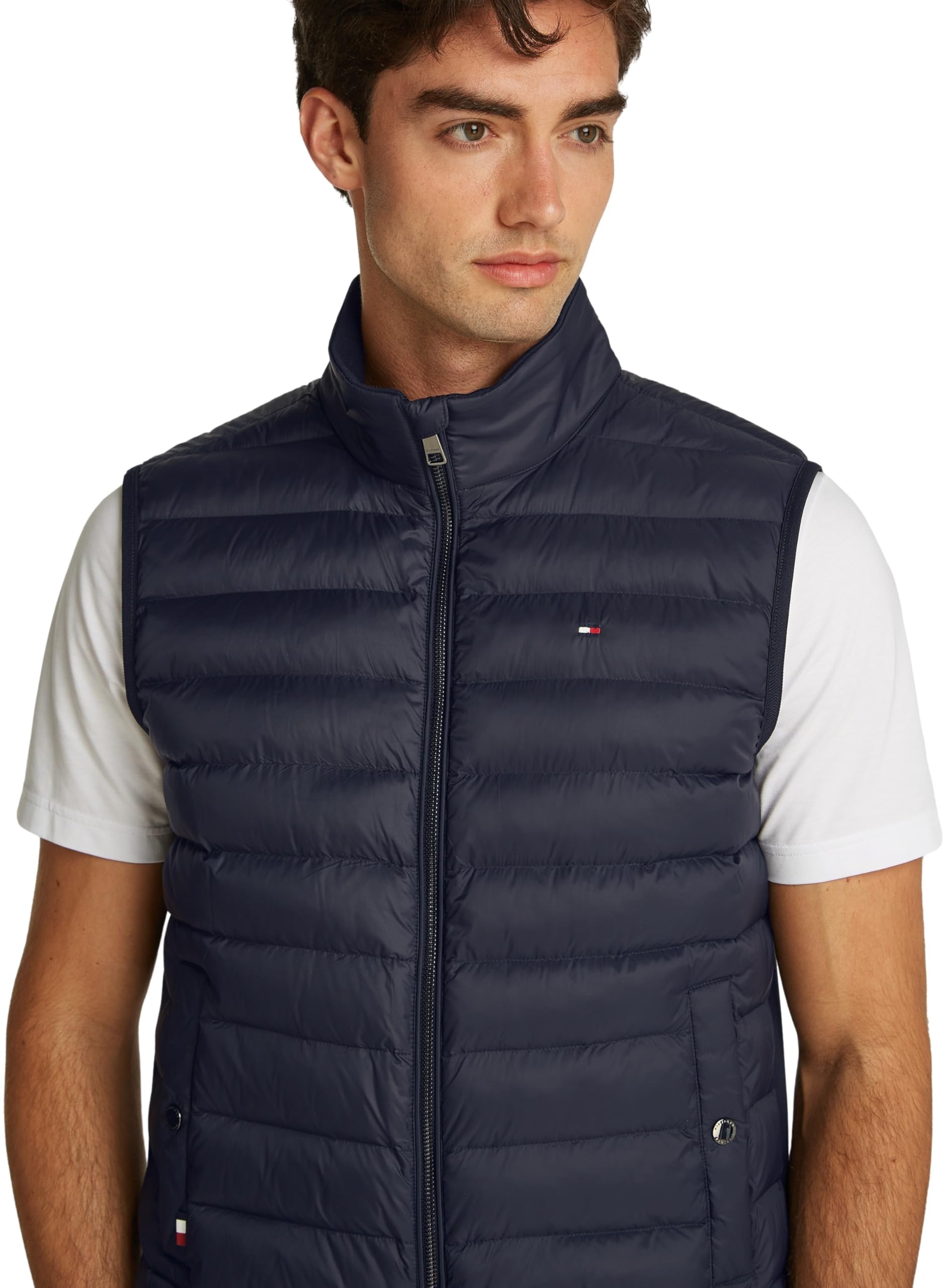 Tommy Hilfiger Męska kamizelka MIX MEDIA MW0MW38982 Inne bluzy, Niebieska, S, Niebieski (pustynne niebo), S