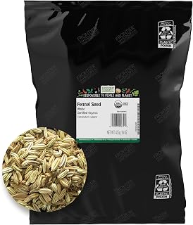 Frontier Co-op Organic Whole Fennel Seeds 1lb Bulk | Sweet Turkish Fennel for Soups, Fish, Salads, Veggies & Desserts