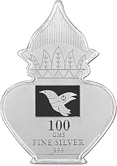 MAA SILVERMAA SILVER 100 Grams Nariyal Kalash Silver Coin with 999 purity Perfect for Religious & Gifting Purpose