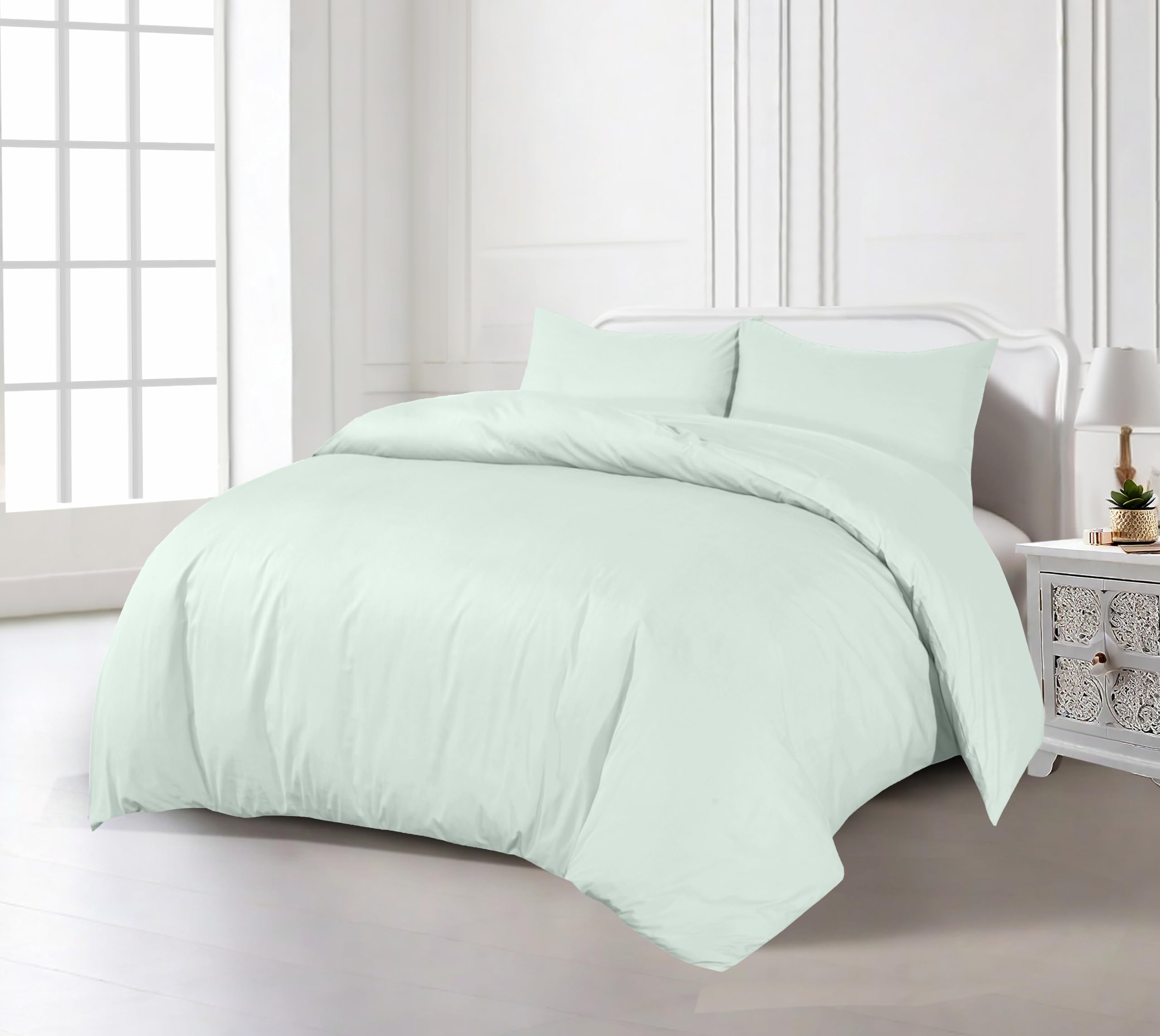 Crescent Textile 200TC Duvet Cover Bedding Set Single, Double, King