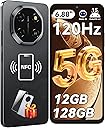 Blackview Shark 6 Unlocked Android Phones 5G (2025), Android 15 Cell Phone Unlocked, 6.88" 120Hz Display, 12GB+128GB/2TB, 16MP+8MP AI Camera, 5000mAh/18W,Fingerprint/Face ID,Dual SIM/GPS/OTG/NFC,Black