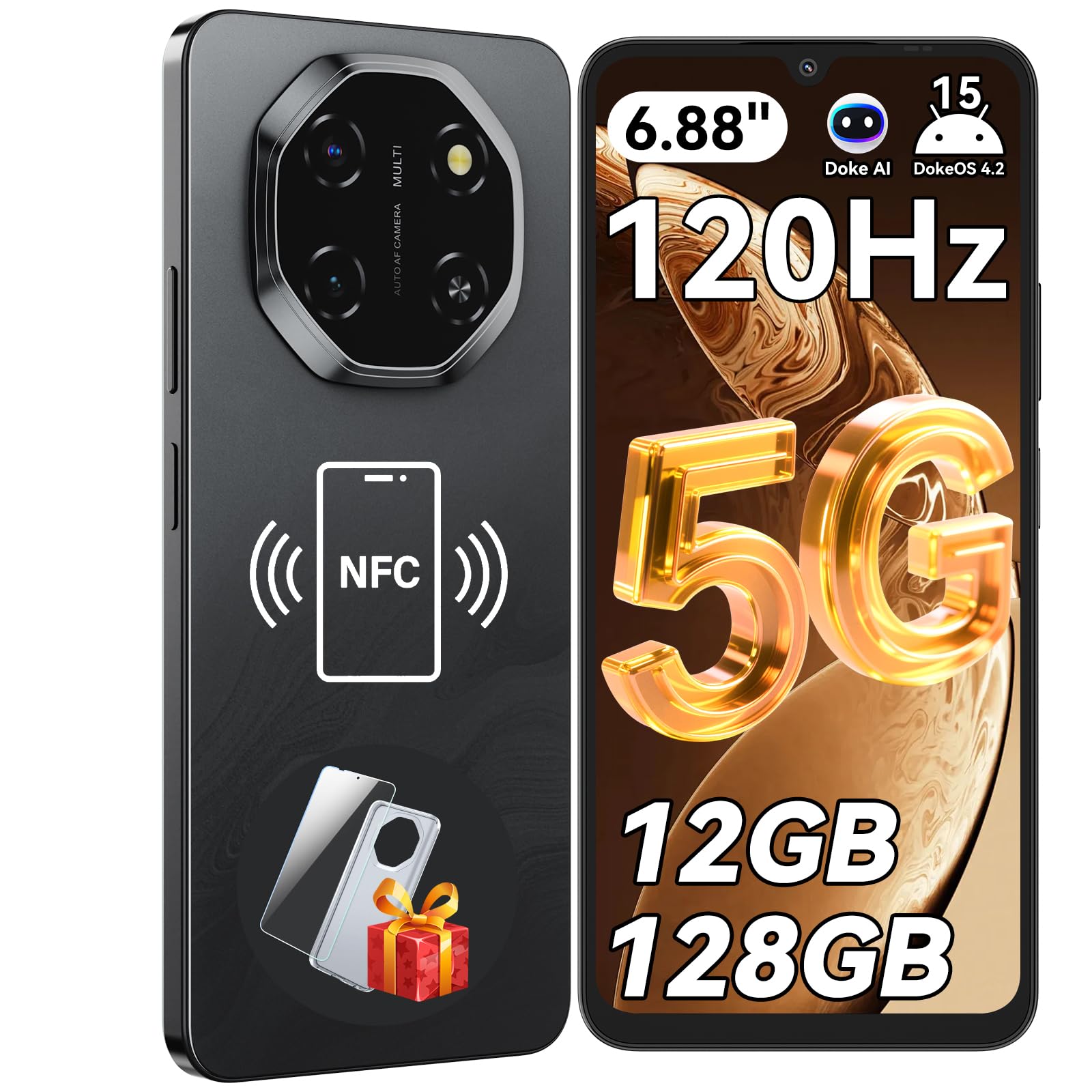 blackview shark6 5G ブラック Blackview Shark6 5G Phantom Black【4GB/128GB 国内版SIMフリー