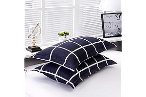 LMKJ Cotton Blend Pillowcase with Leaf Print - A Modern Touch to Your Bedroom