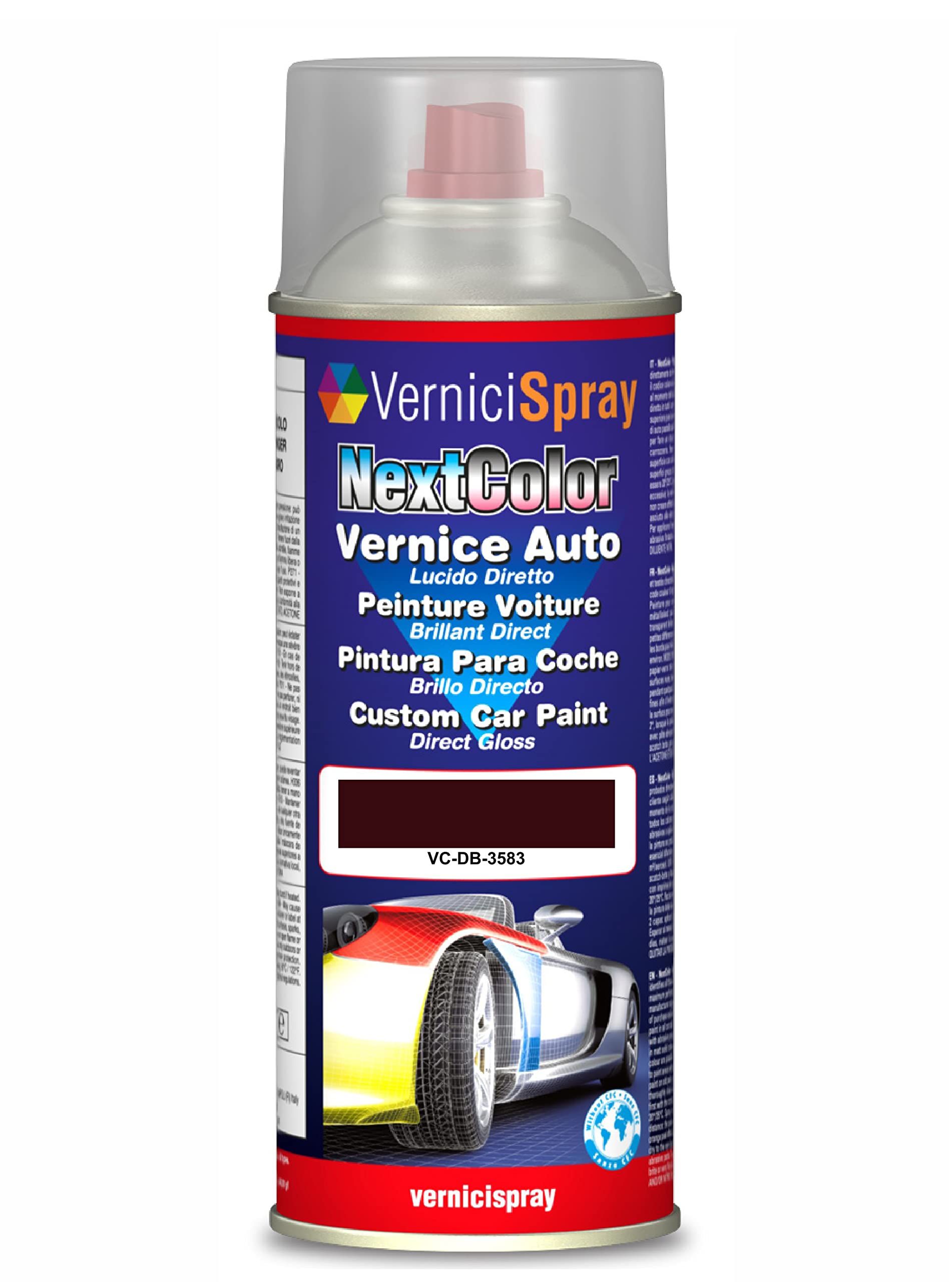 Vernice Ritocco compatibile con MERCEDES SPRINTER 3583 VELVETROT per verniciatura carrozzeria in Bomboletta Spray 400 ml Vernice Spray Graffi Auto - Graffi Auto