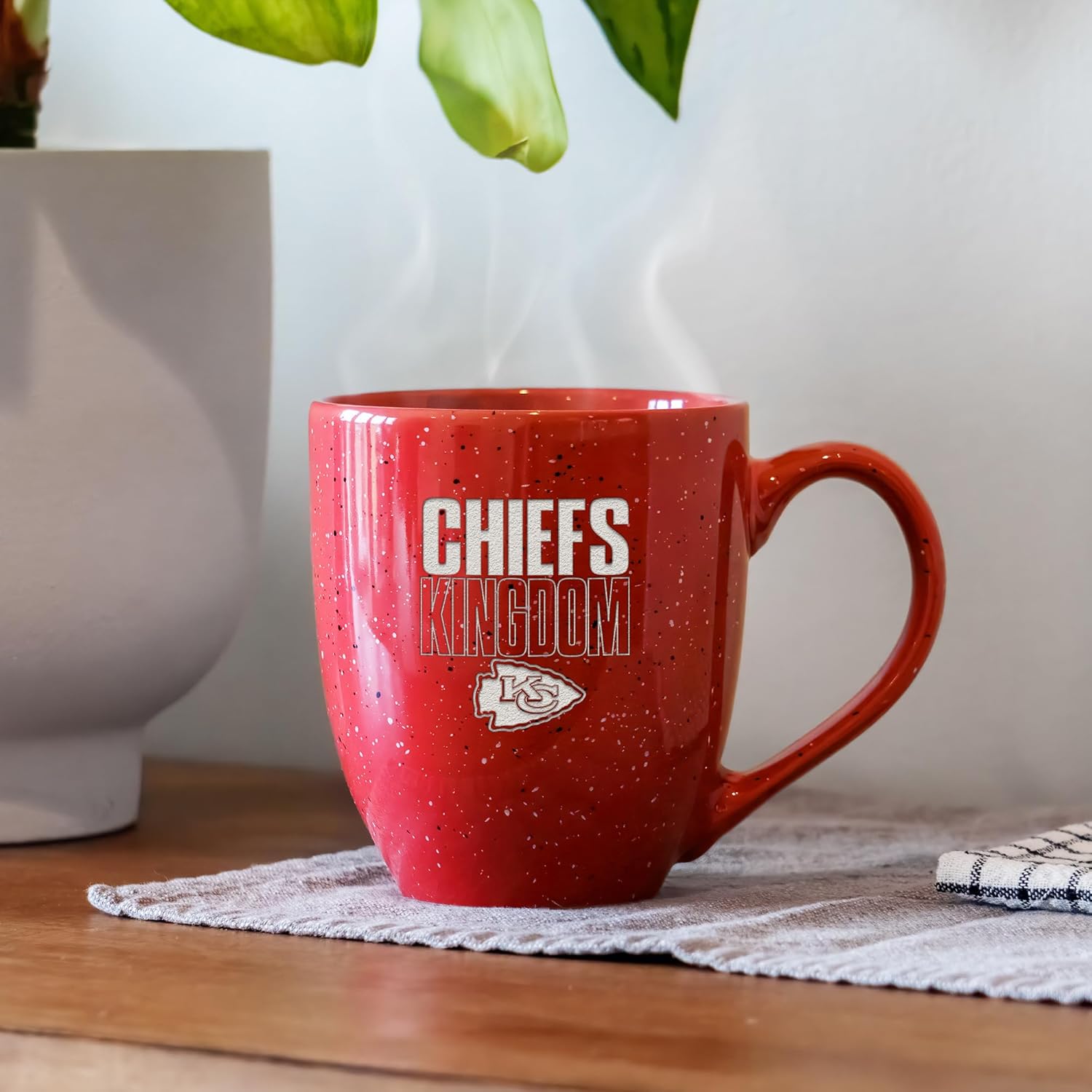 Rico Industries NFL Football Team Slogans and Chants 16 oz Team Color Laser Engraved Speckled Ceramic Coffee Mug - Image 2