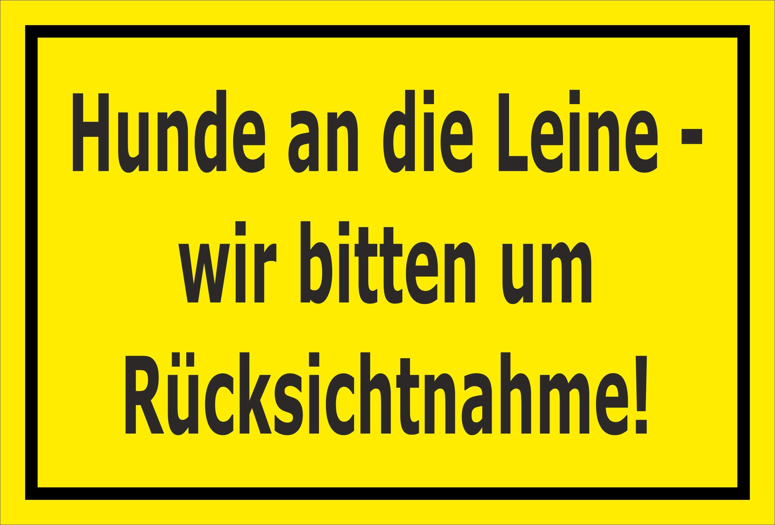 Schild 'Hunde Anleinen' 45x30 Cm – Aus Starker Hartschaumplatte Für Draußen, Wetterfest
