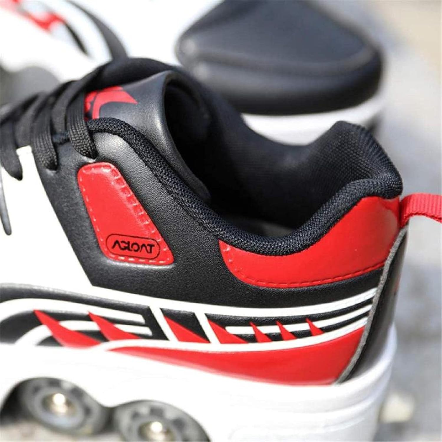 Super Deal Product NOLLY Rollerskates Roller Shoes Skate Shoes for Women Men, Boys Kids Wheel Shoes Roller Sneakers Shoes, for Unisex Beginners Gift,Red-42