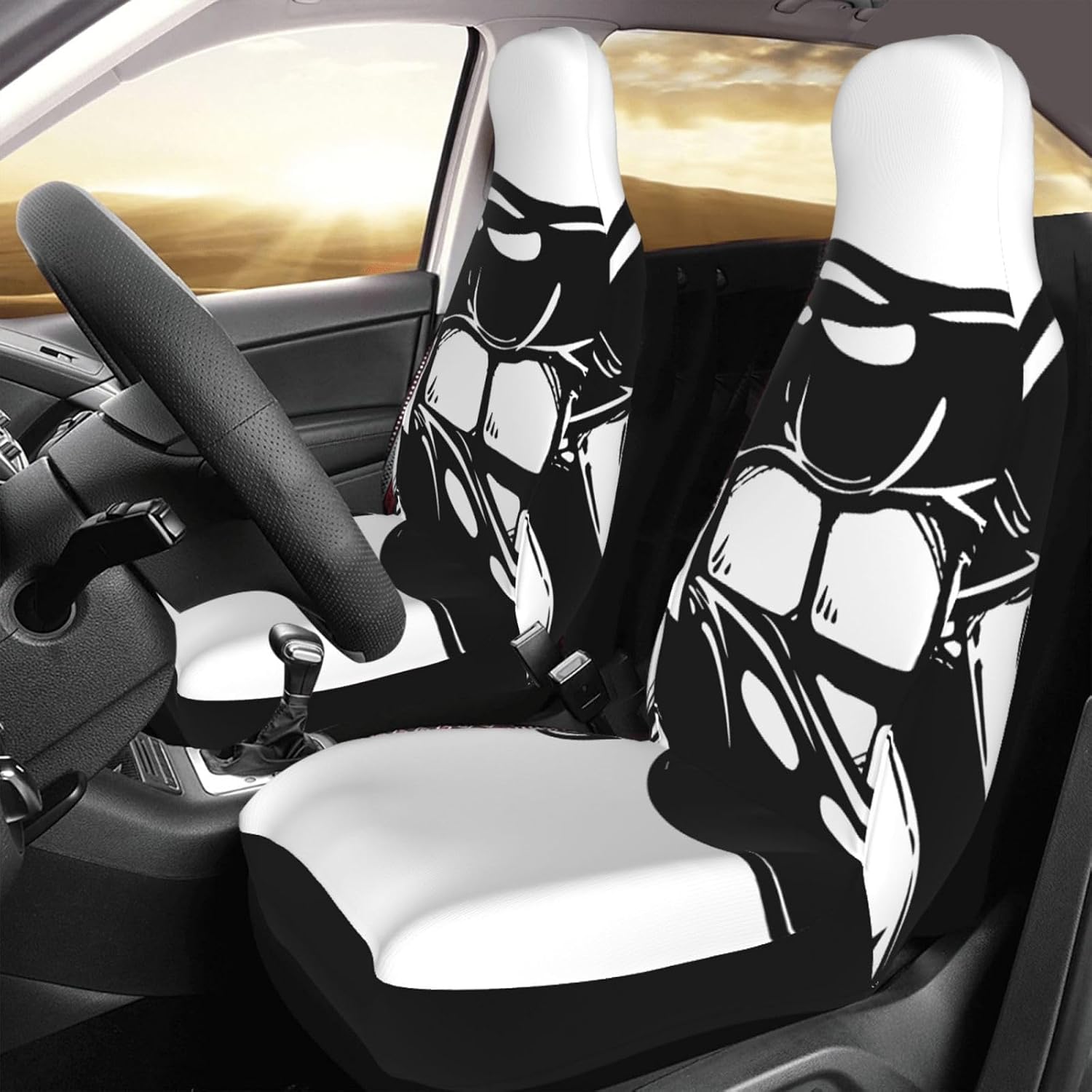Vampire Lips Mouth Car Seat Covers 2-Pack - Fit for Sedans, Trucks, Suvs, Automotive Seat Protectors with Reinforced Stitching