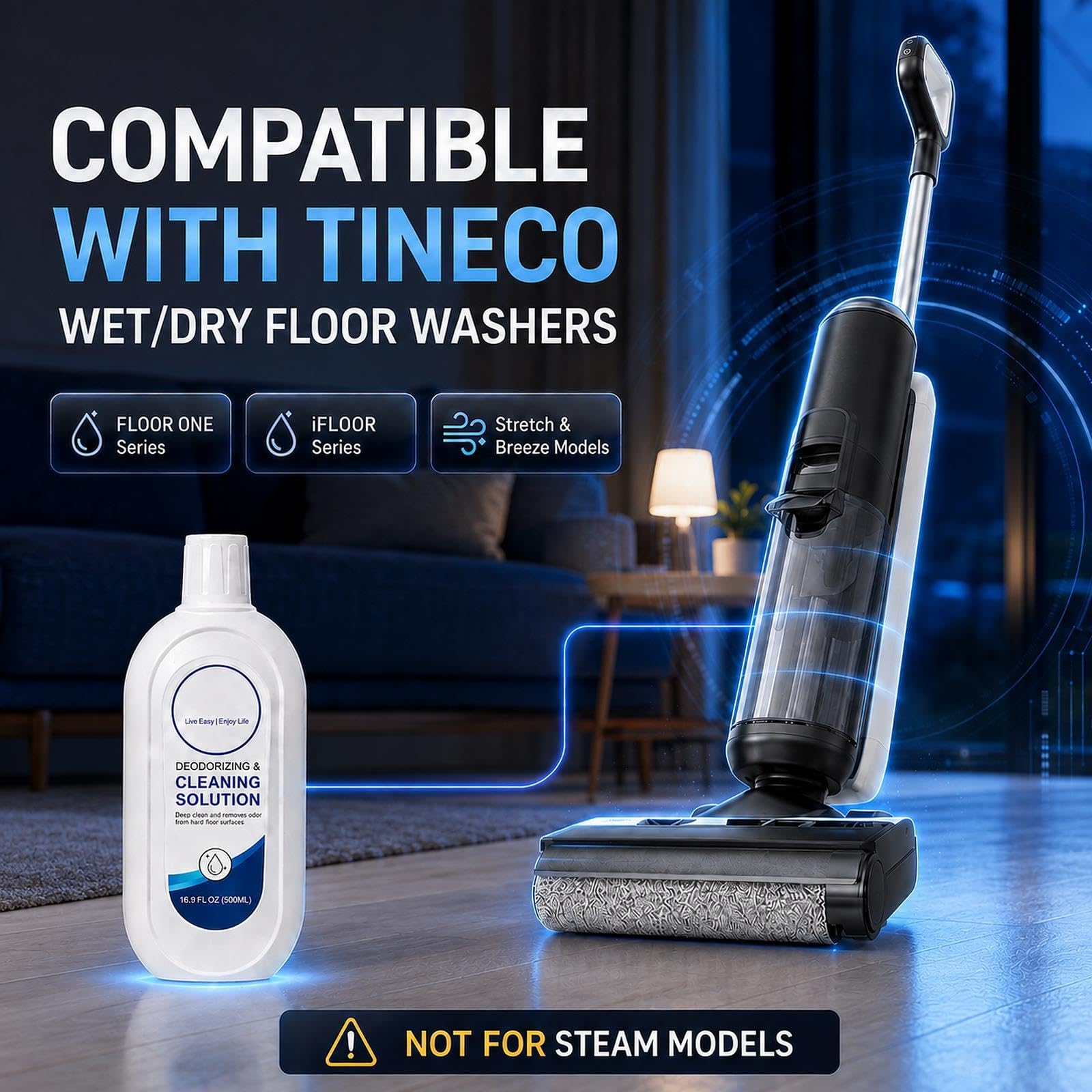 Detergente per Pavimenti Compatibile con Tineco FLOOR ONE, 2 L