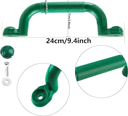 Miniatura 9 de Juego de 8 manijas de seguridad para patio de juegos infantiles, accesorios de columpio, agarres de mano de seguridad para juegos de casa de juegos,