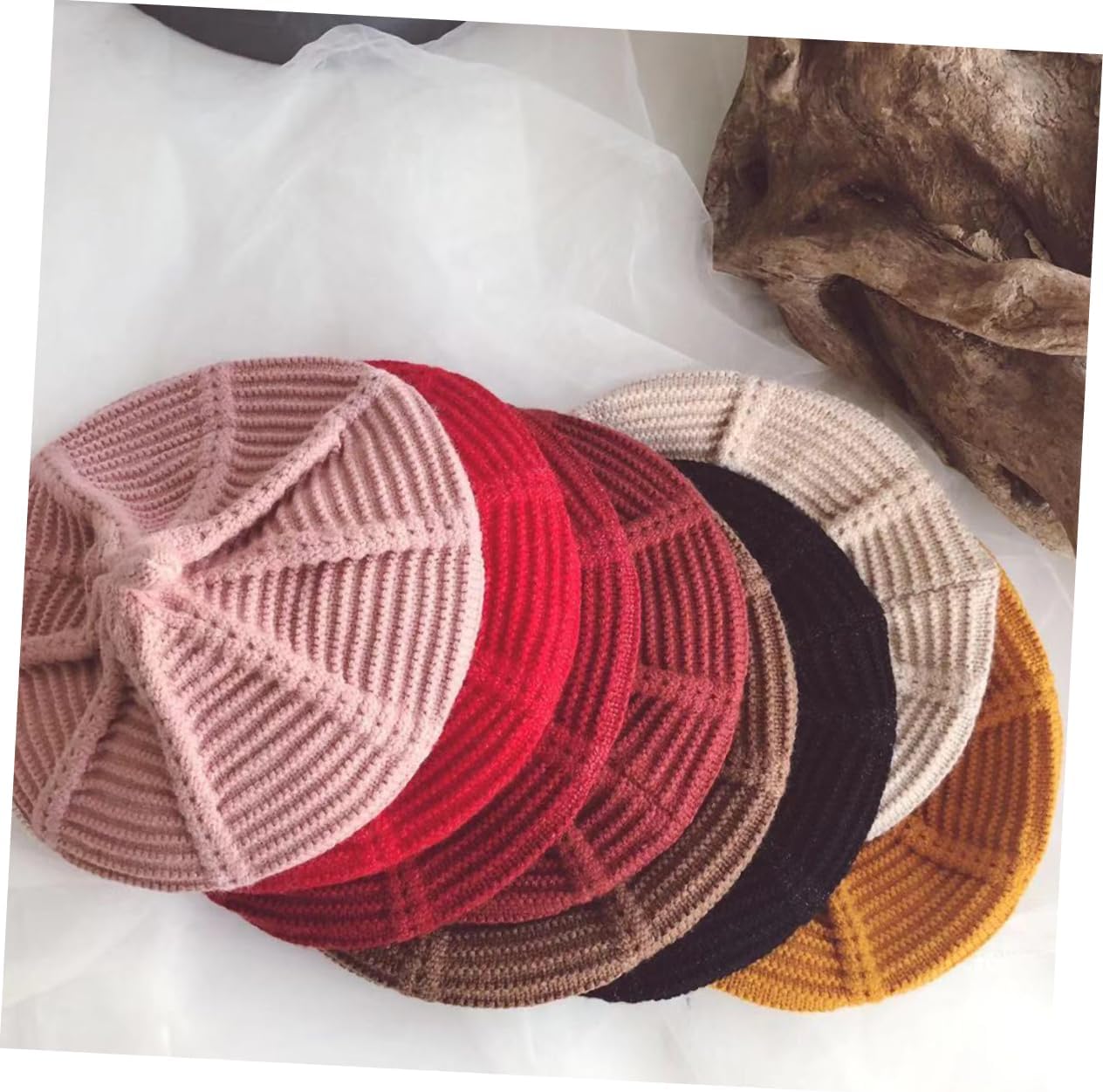 LIFKOME 3pcs Girls Boys and Girls Beret Wool Hat Weaving Beanie Hat for Toddlers Solid Beanies for Autumn Winter