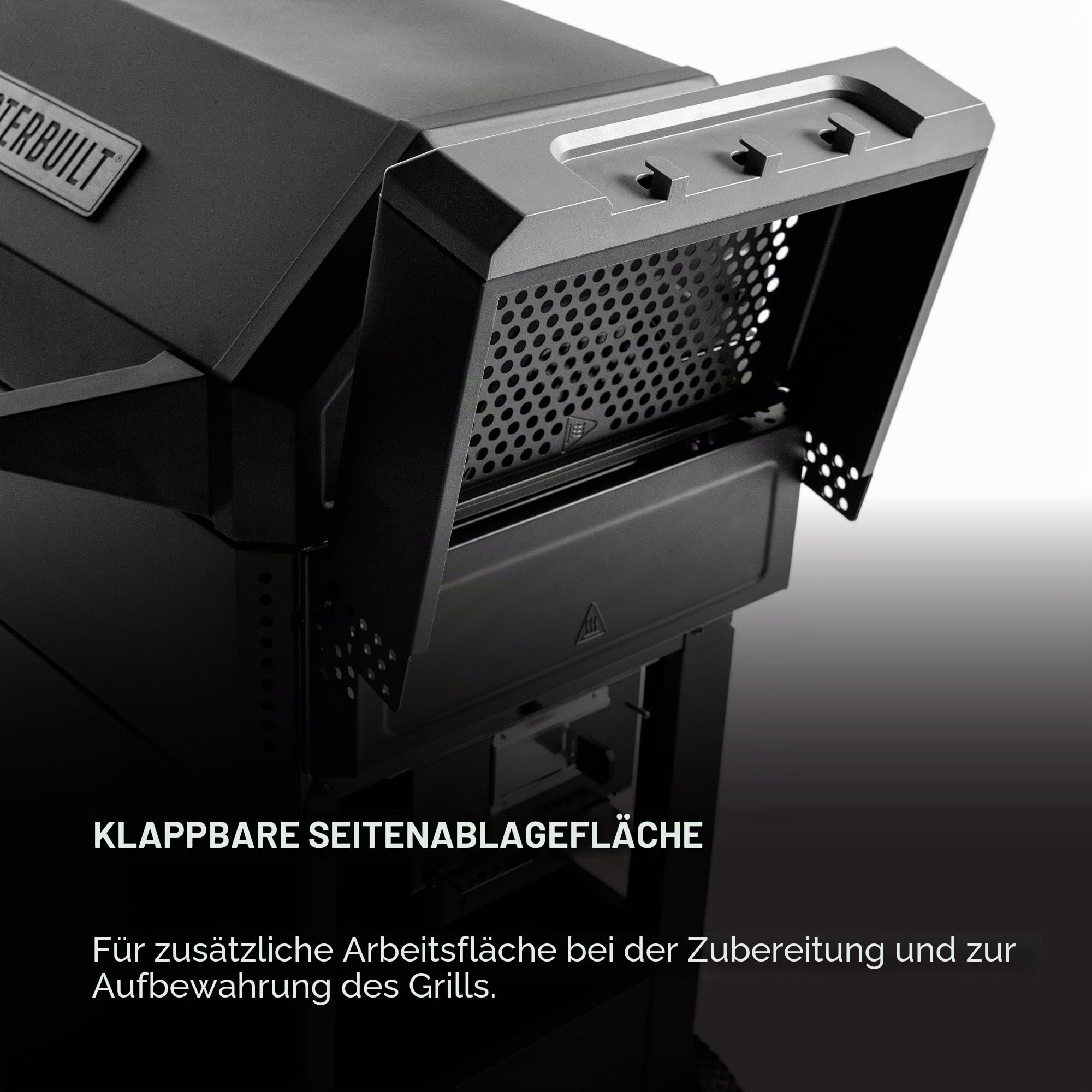 Meisterbuilt AutoIgnite 545 Digitaler Holzkohlegrill und Räucherofen mit digitaler Steuerung, App-Konnektivität, Anbratplatte, Mini-Trichter und 545 Koch-Quadratzoll in Schwarz, Modell MB20042724