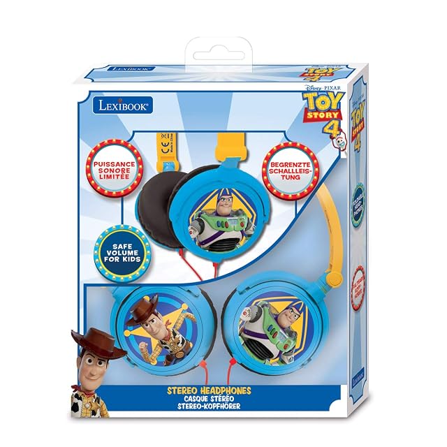 Foto 4 de 5 de LEXIBOOK Toy Story 4 - Auriculares estéreo con Diadema Plegable y Ajustable, Cascos Audio con Woody, Buzz &…