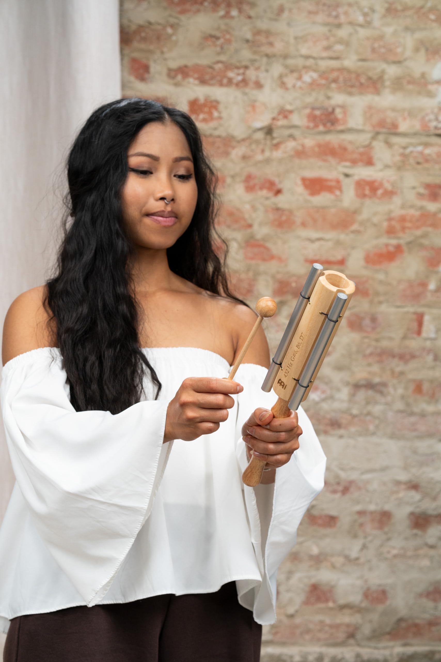 Sonic Energy Triad Rod – 432 Hz, son G#6/H6/D7 – Carillon d'énergie pour la méditation, la thérapie, la salle de classe – Comprend un batteur, un sac (ECTT2)