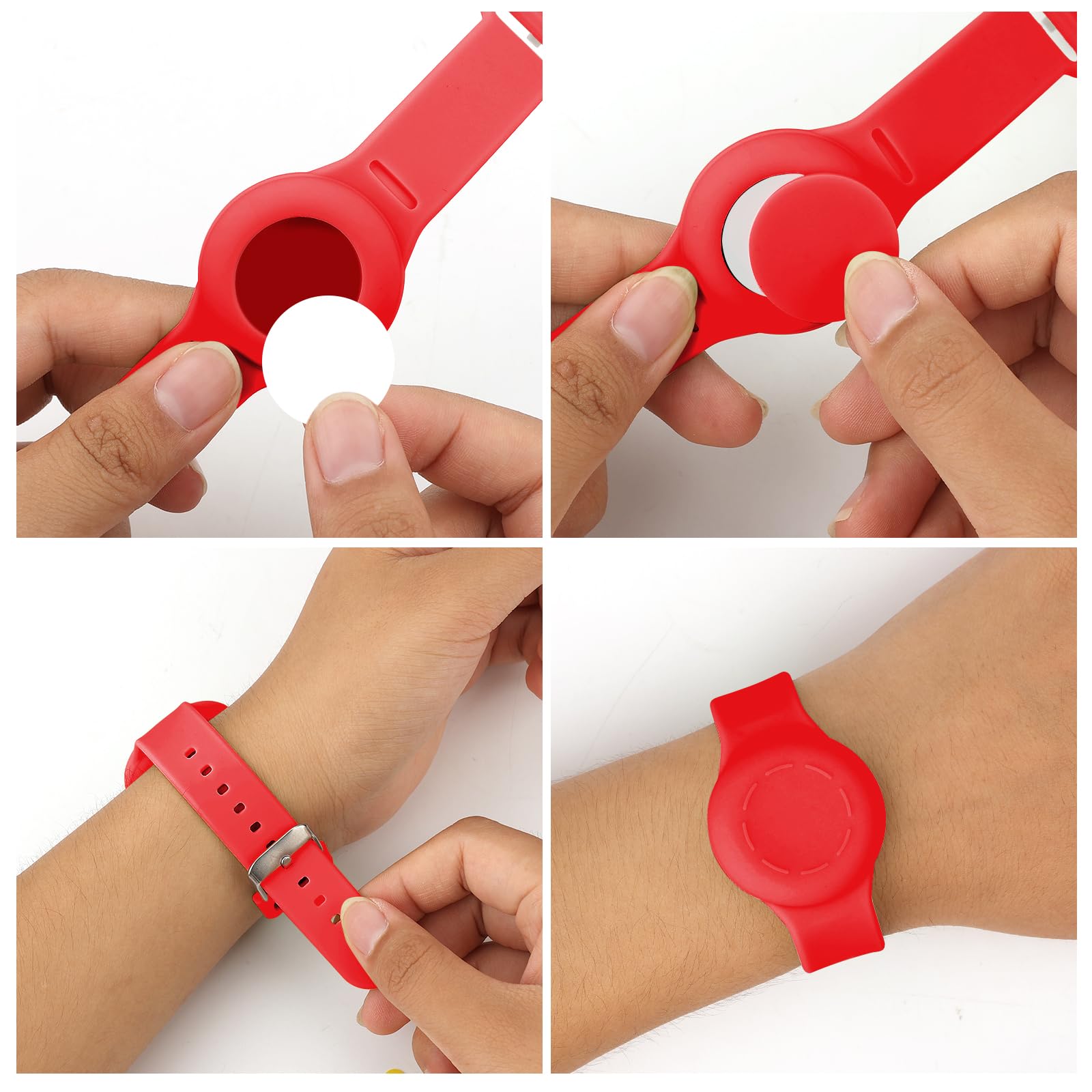 NQEUEPN Braccialetto per Airtag Bambini, Impermeabile Braccialetto Bambino Porta per Airtag Morbido Regolabile Braccialetto per Airtag per Bambino GPS Tracking Tagging