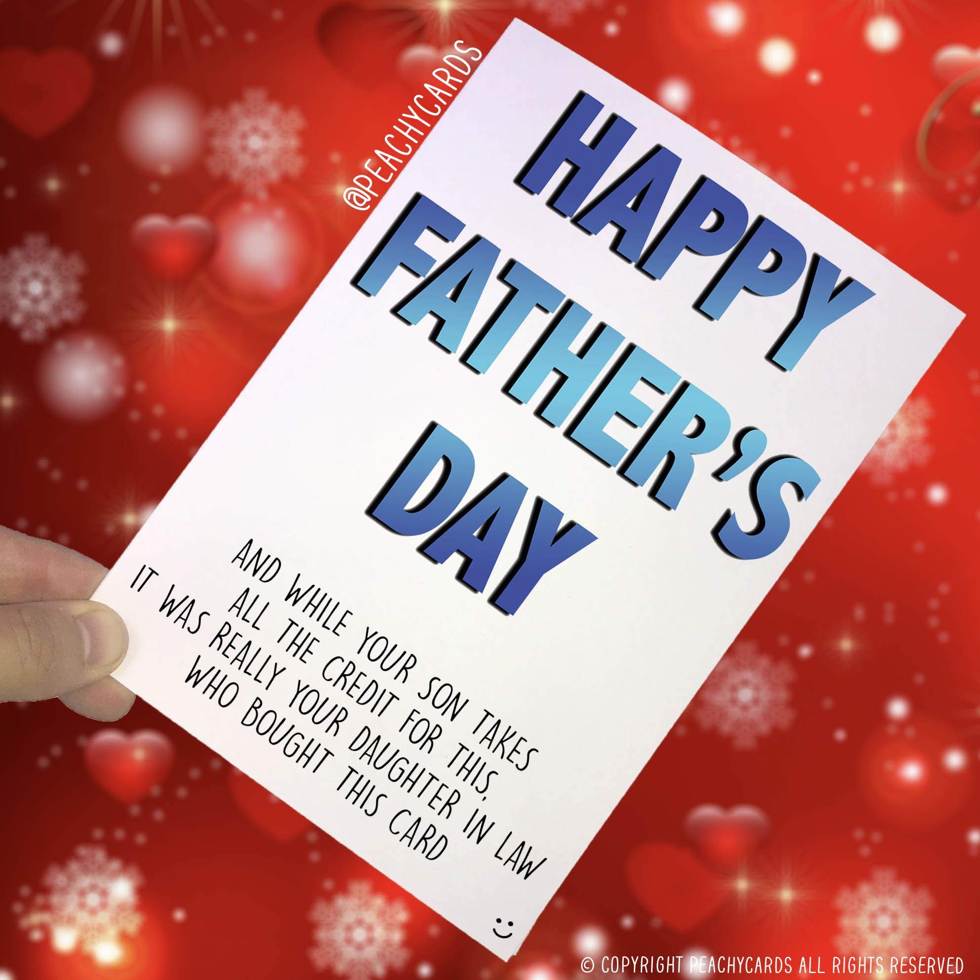 Funny Father's Day Card Funny Card for Dad Daughter in Law Fathers Day Card Funny Card, Card for Him Joke Novelty Laughs Dad Cards PC255