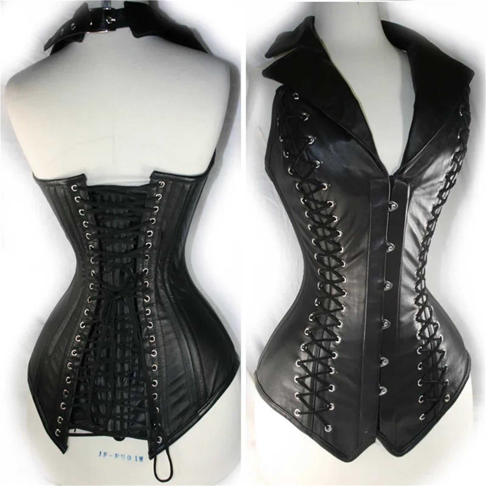 Steampunk-Korsettweste aus Kunstleder for Damen, Gothic-Korsett mit seitlicher Schnürung, Stahlknochen und PU-Korsett Für Fitnesstraining