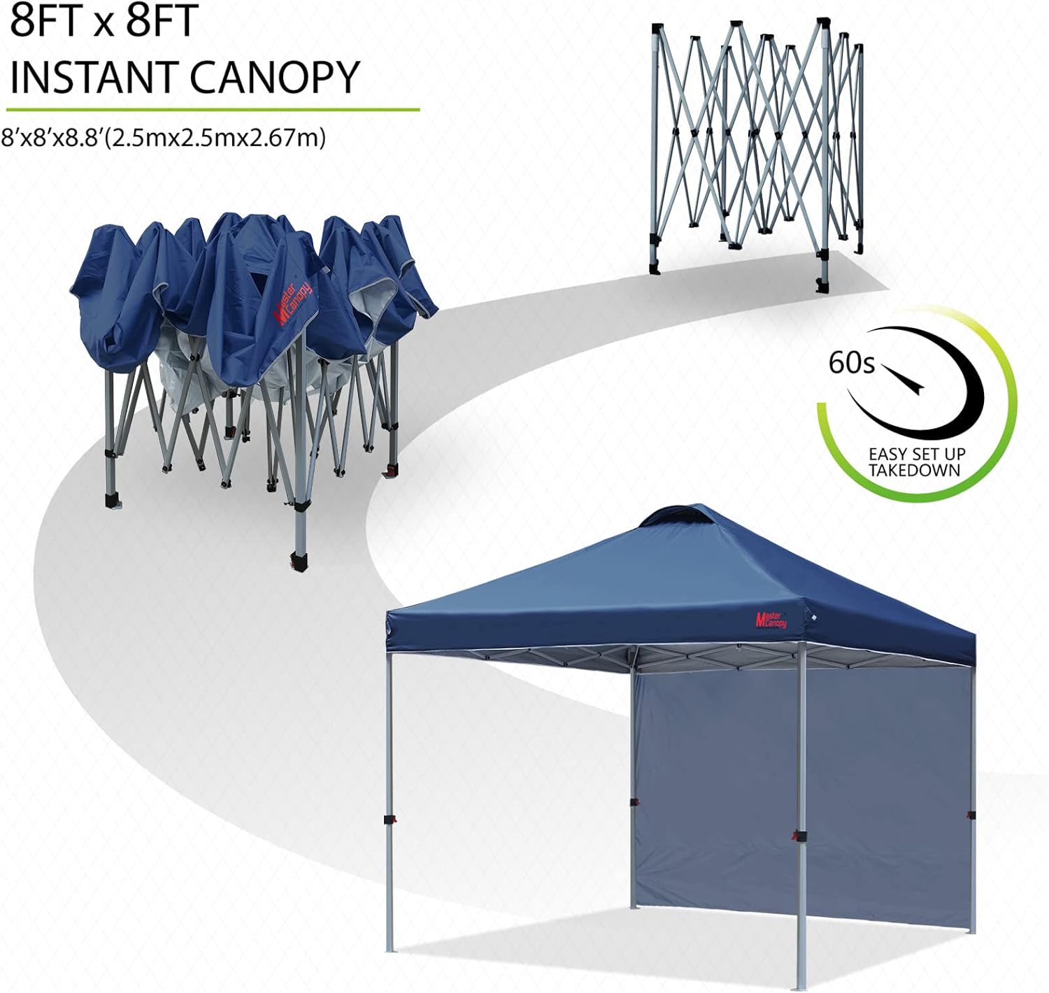 Gazebo Tent with 1 Sidewall(2.5 