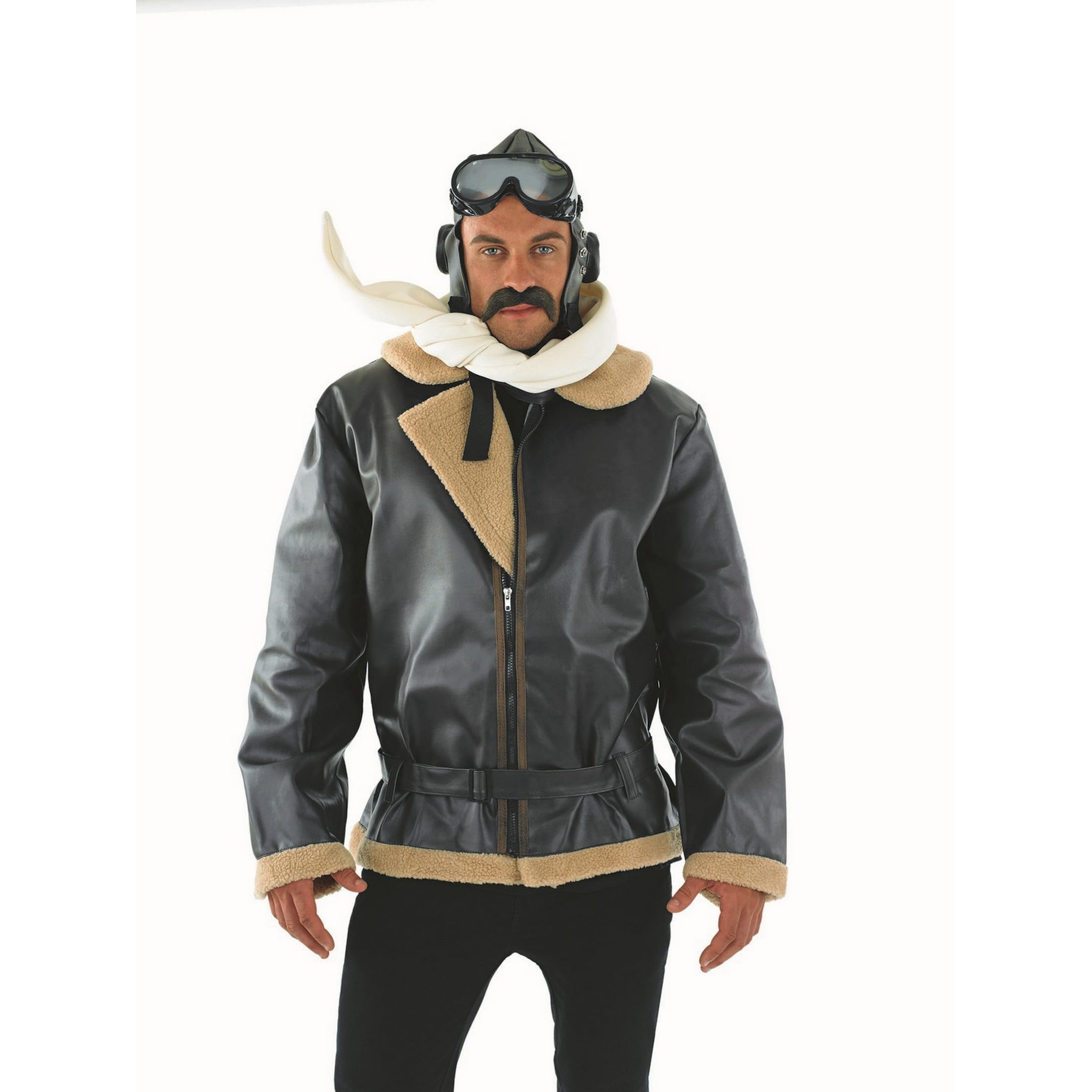 Fun Shack Disfraz Aviador Hombre Segunda Guerra Mundial, Disfraces Piloto Adulto, Disfraz de Carnaval y Halloween