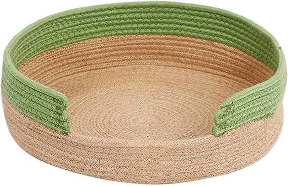 for Cat Scratching Bed for Indoor Cats Washable Woven Soft Basket Calming Basket Small Scratching Bed