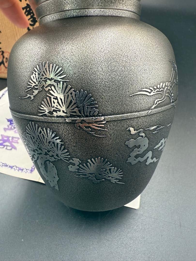 Amazon.co.jp: 薩摩錫器茶壺 茶筒岩切美巧堂Japanese Pewter Tea Caddy