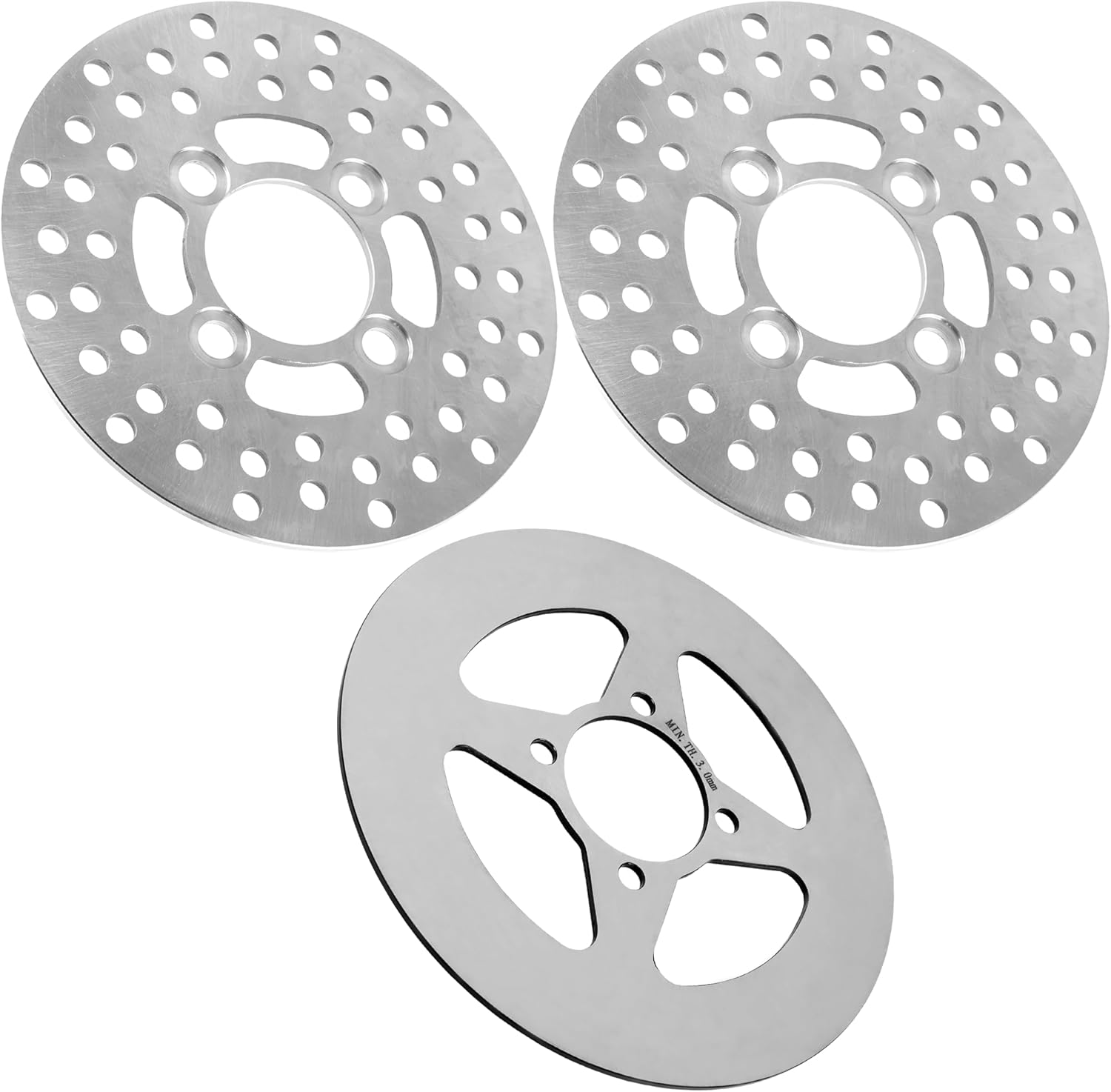 Caltric Rear and Front Brake Disc Set Compatible with Yamaha Raptor 250 YFM250R 2008-2013