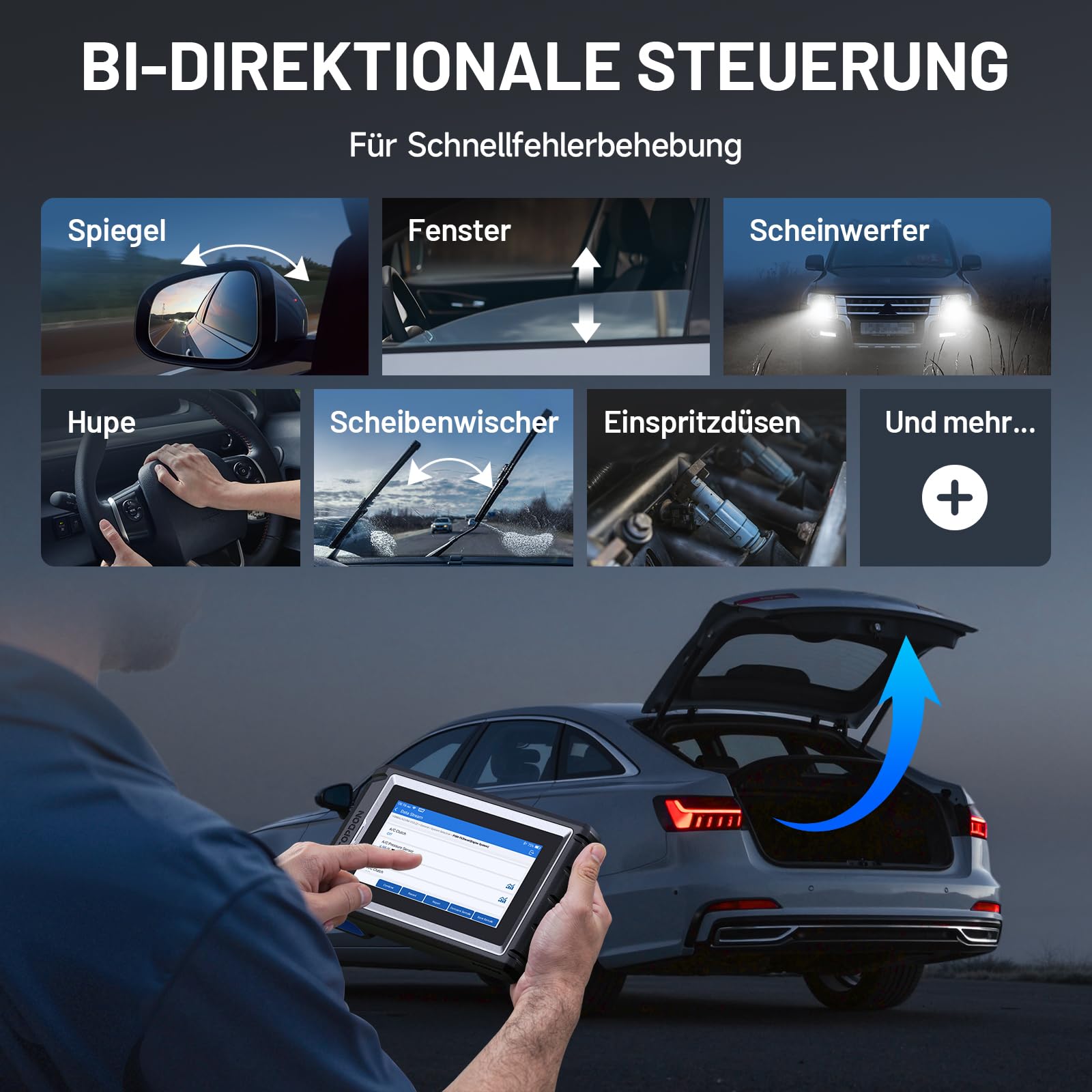 TOPDON ArtiDiag800 BT 2 OBD2 Diagnosegerät, All-System-Diagnose-Tool mit 28+ Wartungsfunktionen, FCA-Gateway-Zugang & CAN-FD-Protokoll, Active-Test, Drahtlose Bluetooth, 2 Jahre kostenlose Updates