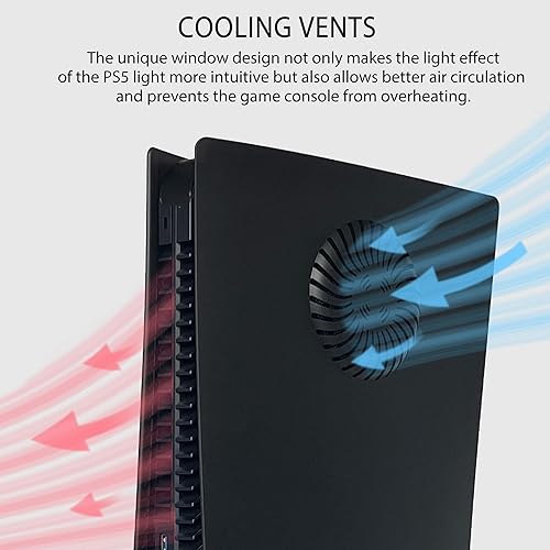 Miniatura 3 de DOBEWINGDELOU - Placa frontal con tira de luz RGB para PS5 Edición digital DOBEWINGDELOU más de 400 efectos de luz LED, cubierta de consola para