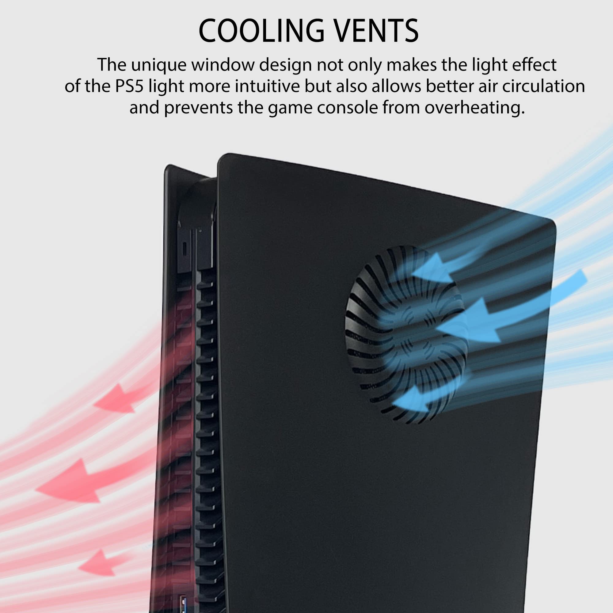 DOBEWINGDELOU - Pannello frontale PS5 con striscia luminosa RGB per edizione digitale DOBEWINGDELOU 400+ effetti LED anello di copertura console per Playstation 5 Digital Edition Kit decorazione fai