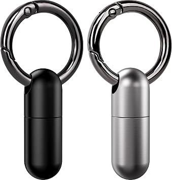 Mini Pill Holder Titanium Waterproof Pill Container for Emergency Medicine, Travel, Pack of 2